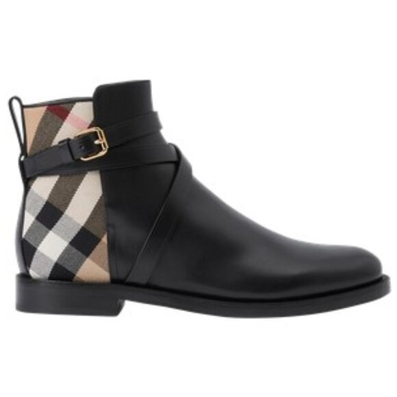 Burberry Pryle Equestrian Check Ankle Boots - Picture 3 of 5